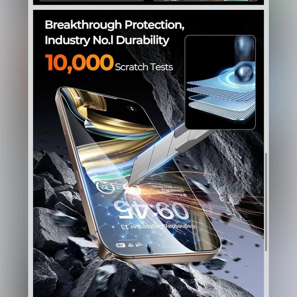 4-Pack TOP 9H+ Glass for iPhone 15 Pro Screen Protector military grade NEW